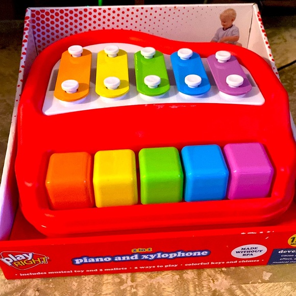 play right Toys Piano And Xylophone Age 2 Months Nwot Poshmark